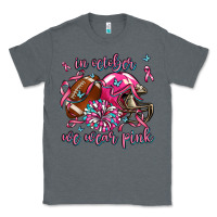Charcoal Heather in october we wear pink football Classic Tee - AdoDesignShop