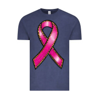 Vintage Denim breast cancer ribbon Vintage Tee - RanaPortraitStore