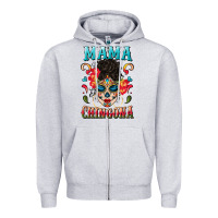 Heather Grey mama chingona Zipper Hoodie - BundleAndBundleShop