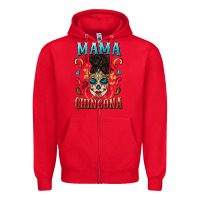 Red mama chingona Zipper Hoodie - BundleAndBundleShop