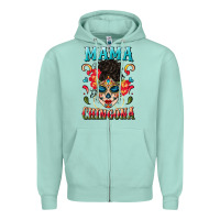 Seafoam mama chingona Zipper Hoodie - BundleAndBundleShop
