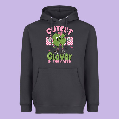 Cutest Clover In The Patch Heavyweight Hoodie Designed By Maliassmallbusiness