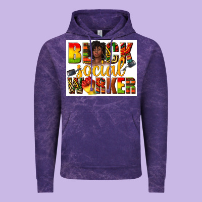 Vintage Hoodie black social worker