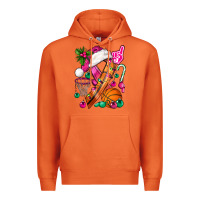 Carrot Pink Christmas Breast Cancer Ribbon Basketball Premium Hoodie - BundleAndBundleShop
