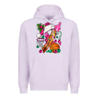 Lilac Pink Christmas Breast Cancer Ribbon Basketball Premium Hoodie - BundleAndBundleShop