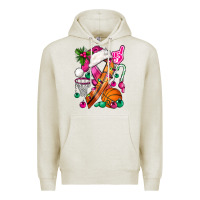 Oatmeal Heather Pink Christmas Breast Cancer Ribbon Basketball Premium Hoodie - BundleAndBundleShop