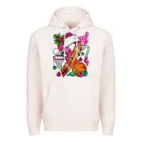 Pale Pink Pink Christmas Breast Cancer Ribbon Basketball Premium Hoodie - BundleAndBundleShop