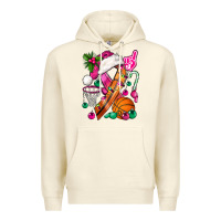 Sandshell Pink Christmas Breast Cancer Ribbon Basketball Premium Hoodie - BundleAndBundleShop
