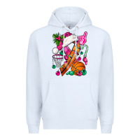 White Pink Christmas Breast Cancer Ribbon Basketball Premium Hoodie - BundleAndBundleShop