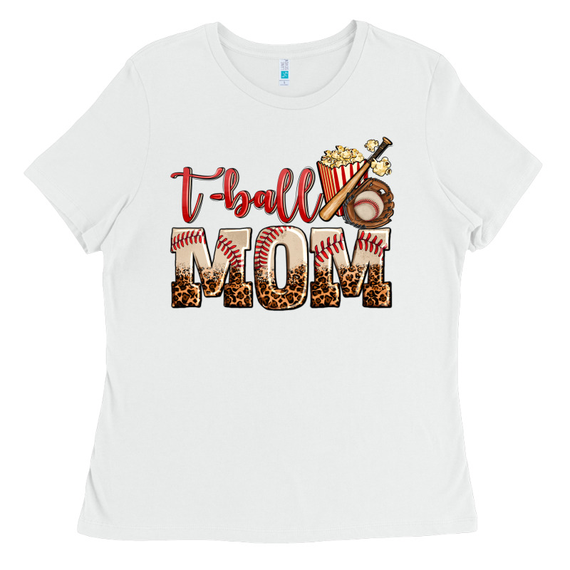 T Ball Mom Ladies Tee by AdoDesignShop | Teevron