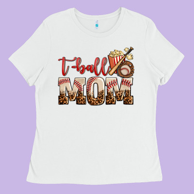 T Ball Mom Ladies Tee Designed By Adodesignshop