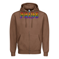 Chestnut pride lgbtq glitter Zipper Hoodie - Artiststas