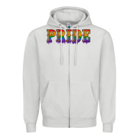 Dove Grey pride lgbtq glitter Zipper Hoodie - Artiststas