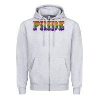 Heather Grey pride lgbtq glitter Zipper Hoodie - Artiststas