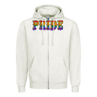 Oatmeal Heather pride lgbtq glitter Zipper Hoodie - Artiststas