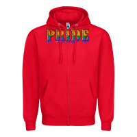 Red pride lgbtq glitter Zipper Hoodie - Artiststas