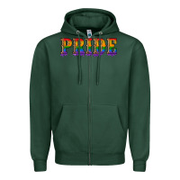 Sports Green pride lgbtq glitter Zipper Hoodie - Artiststas