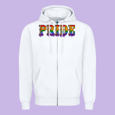 Pride Lgbtq Glitter Zipper Hoodie Designed By Artiststas
