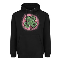 Black leopard shamrocks with hearts Heavyweight Hoodie - MaliasSmallBusiness