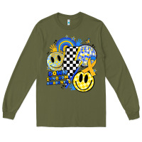 Army Green retro down syndrome awareness Long Sleeve Tee - JahusDesignShop