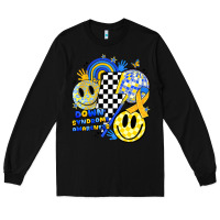 Black retro down syndrome awareness Long Sleeve Tee - JahusDesignShop