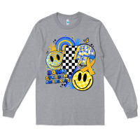 Heather Grey retro down syndrome awareness Long Sleeve Tee - JahusDesignShop