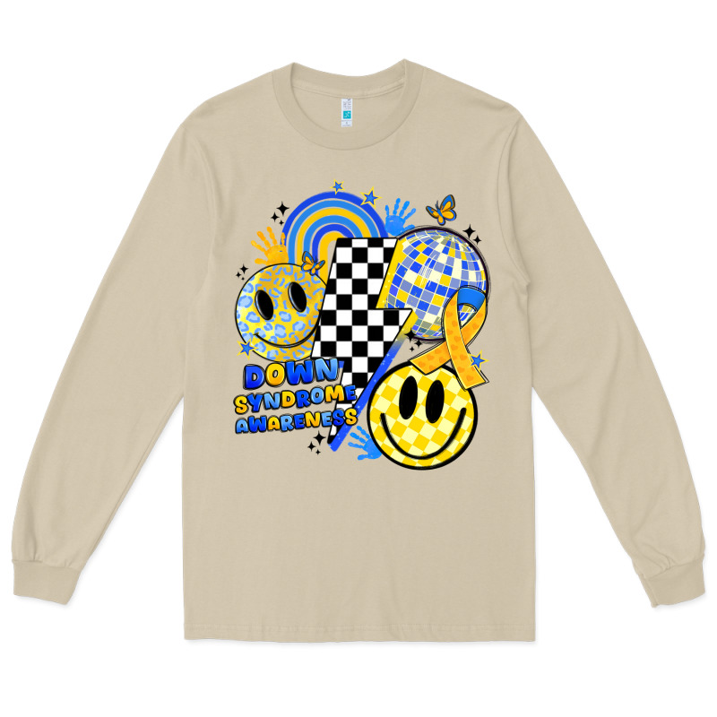 Retro Down Syndrome Awareness Long Sleeve Tee by JahusDesignShop | Teevron