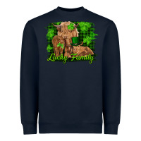 Navy st patrick's day lucky cow family Heavyweight Sweatshirt - RanaPortraitStore