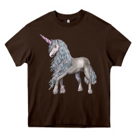 Chocolate Brown Unicorn Heavy Core Tee - LillyAllenDesigns