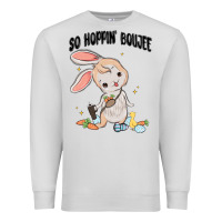 Dove Grey so hoppin boujee easter bunny  belt bag ins Premium Sweatshirt - MaliasSmallBusiness