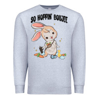 Heather Grey so hoppin boujee easter bunny  belt bag ins Premium Sweatshirt - MaliasSmallBusiness