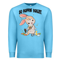 Ocean Blue so hoppin boujee easter bunny  belt bag ins Premium Sweatshirt - MaliasSmallBusiness