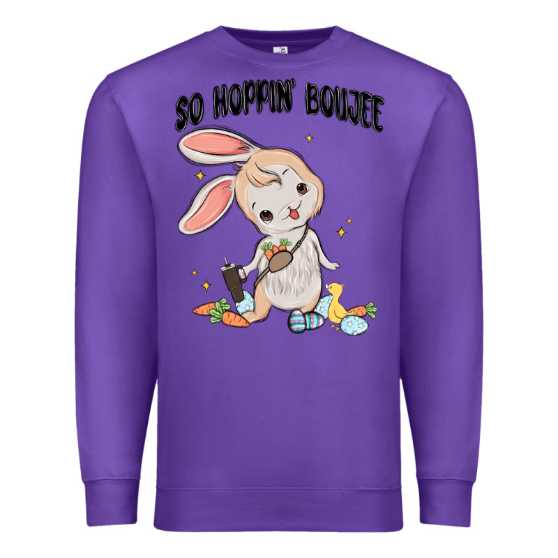 So Hoppin Boujee Easter Bunny  Belt Bag Ins Premium Sweatshirt by MaliasSmallBusiness | Teevron