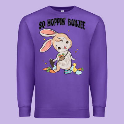 So Hoppin Boujee Easter Bunny  Belt Bag Ins Premium Sweatshirt Designed By Maliassmallbusiness