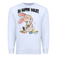 White so hoppin boujee easter bunny  belt bag ins Premium Sweatshirt - MaliasSmallBusiness