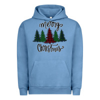 Pigment Pebble Blue Merry Christmas Trees Urban Hoodie - Bettercallsaul