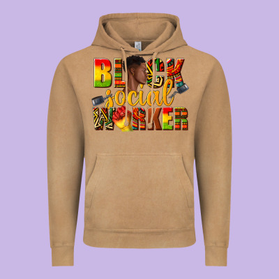Vintage Hoodie black social worker