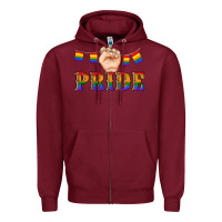 Burgundy pride lgbtq Zipper Hoodie - Artiststas