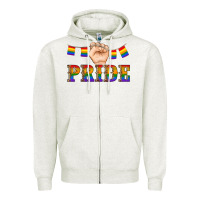 Oatmeal Heather pride lgbtq Zipper Hoodie - Artiststas