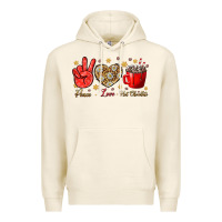 Tofu Peace Love Hot Chocolate Premium Hoodie - BundleAndBundleShop