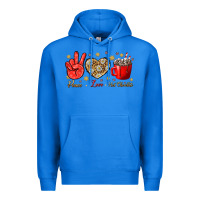 True Royal Peace Love Hot Chocolate Premium Hoodie - BundleAndBundleShop