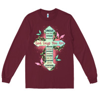 Burgundy god says you are cross Long Sleeve Tee - JahusDesignShop
