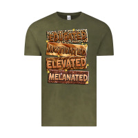 Vintage Olive educated motivated elevated melanated Vintage Tee - Zillion Design Studio