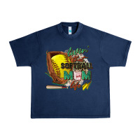Navy livin' that softball mom life Urban Heavy Tee - Zillion Design Studio