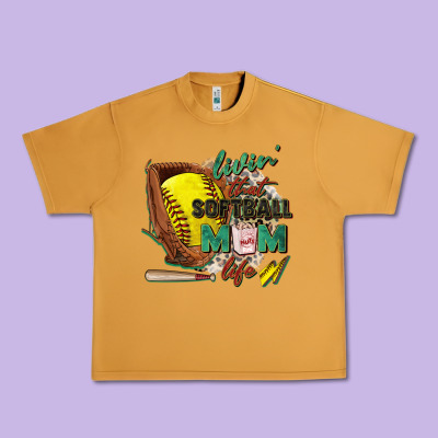 Livin' That Softball Mom Life Urban Heavy Tee Designed By Zillion Design Studio