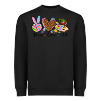 Black peace love art Heavyweight Sweatshirt - texasbilliewilder