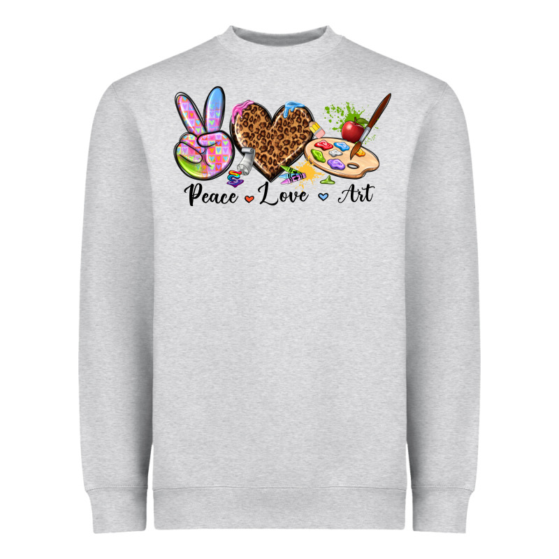 Peace Love Art Heavyweight Sweatshirt by texasbilliewilder | Teevron