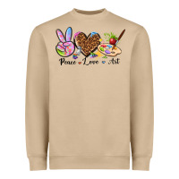 Mushroom peace love art Heavyweight Sweatshirt - texasbilliewilder