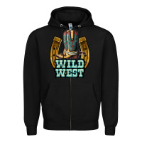 Black wild west Zipper Hoodie - JahusDesignShop