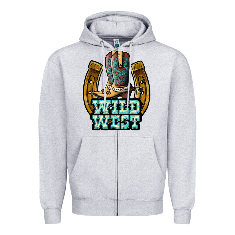 Wild West Zipper Hoodie by JahusDesignShop | Teevron